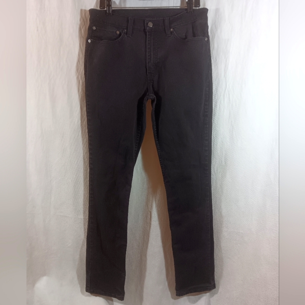Levi's 511 Mens 34 Slim Fit Black Jeans Denim Stretch 33 Inseam